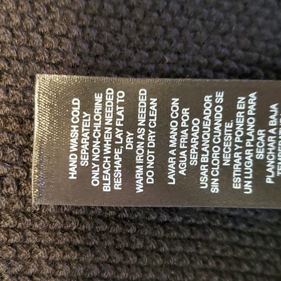 White House Black Market Assymetrical Cowl Neck Poncho In Black And Ecru Size M - Picture 11 of 12